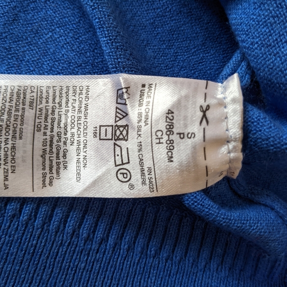 Silk and cashmere top royal blue - Picture 3 of 4